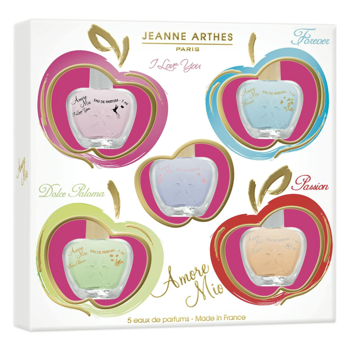 Jean Arthes Amore Mio 5 x 7ml Eau De Parfum Miniatures Giftset