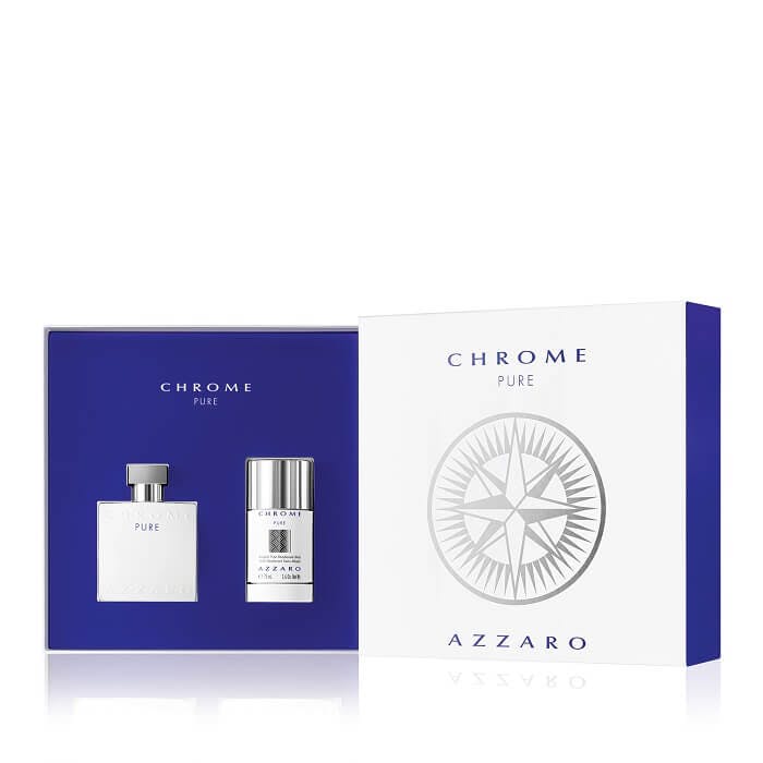 Azzaro Chrome Pure Eau De Toilette 50ml Gift Set