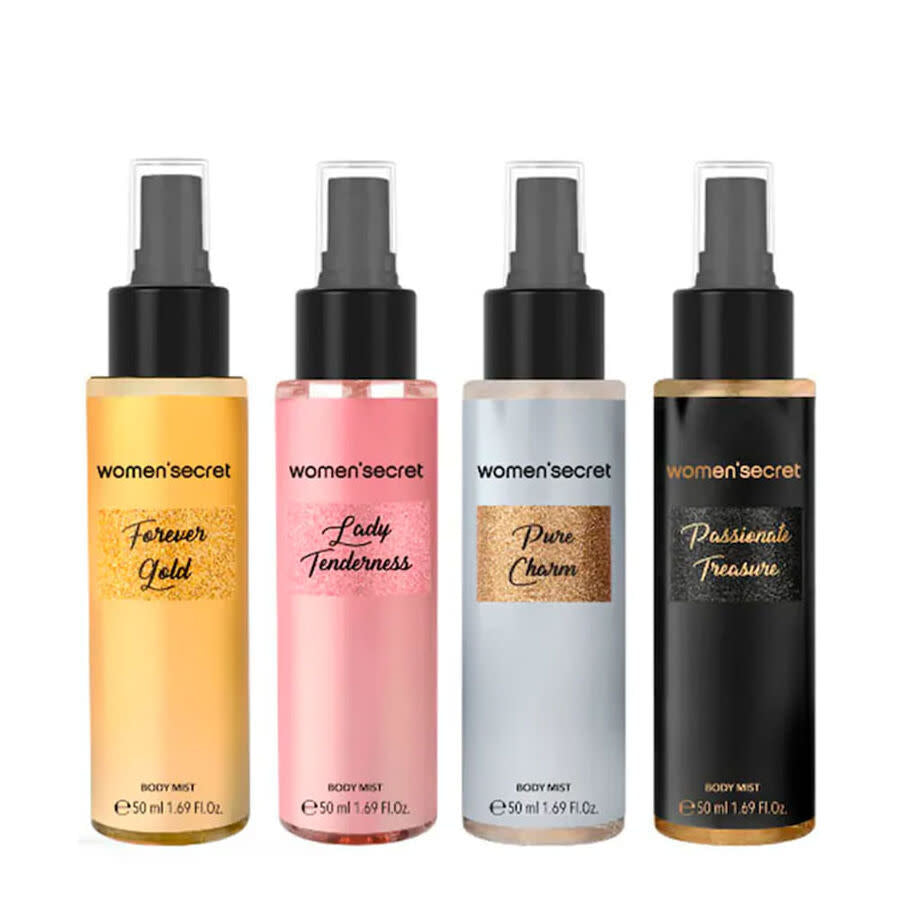 Women's Secret Metallic Body Mist Coffret Set 4X50ml Spray