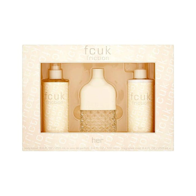 FCUK FRICTION HER EDT 100ML+MIST 250ML+BL 250ML GS