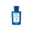 Blue Acqua di Parma perfume bottle on a white background
