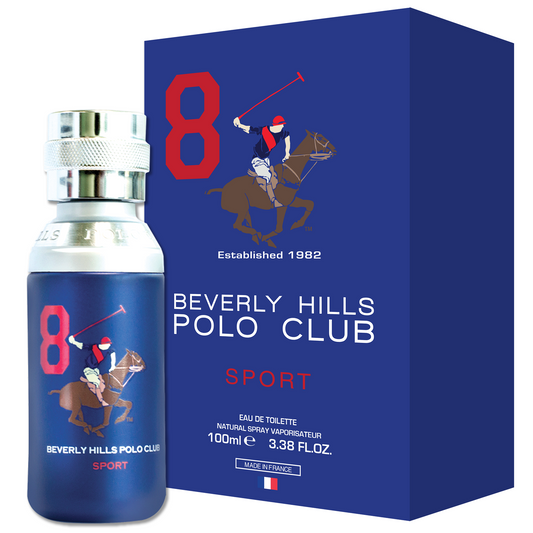 Beverly Hills Polo Club Sport Mens Eight Eau De Toilette 100ml Spray