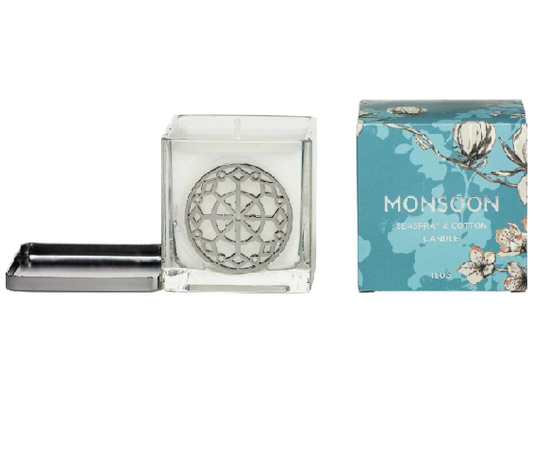 Monsoon Seaspray And Cotton Candle 180g