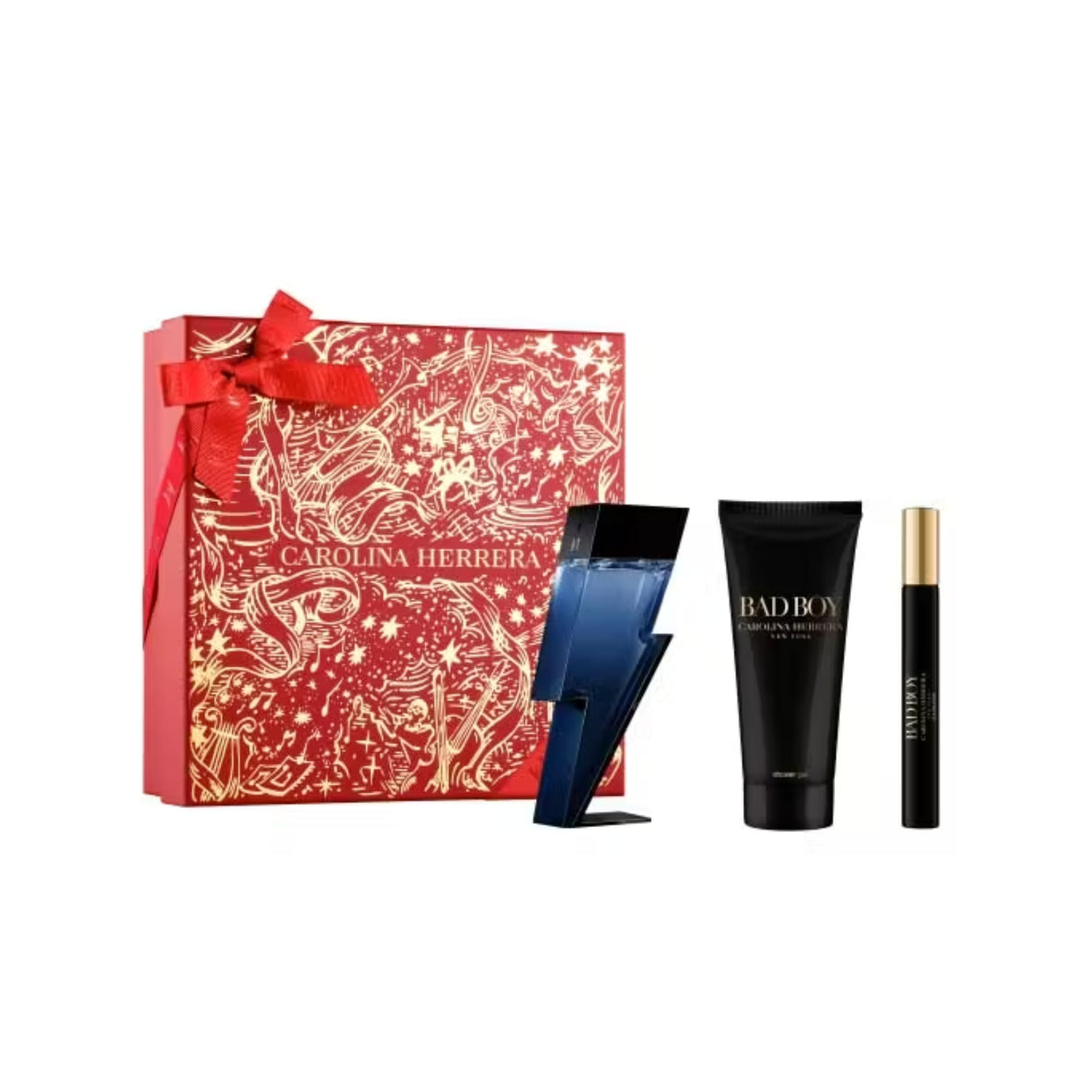 Carolina Herrera Bad Boy EDT Gift Set 50ml + 10ml + Shower Gel 100ml – Damaged Box (Genuine Fragrance)